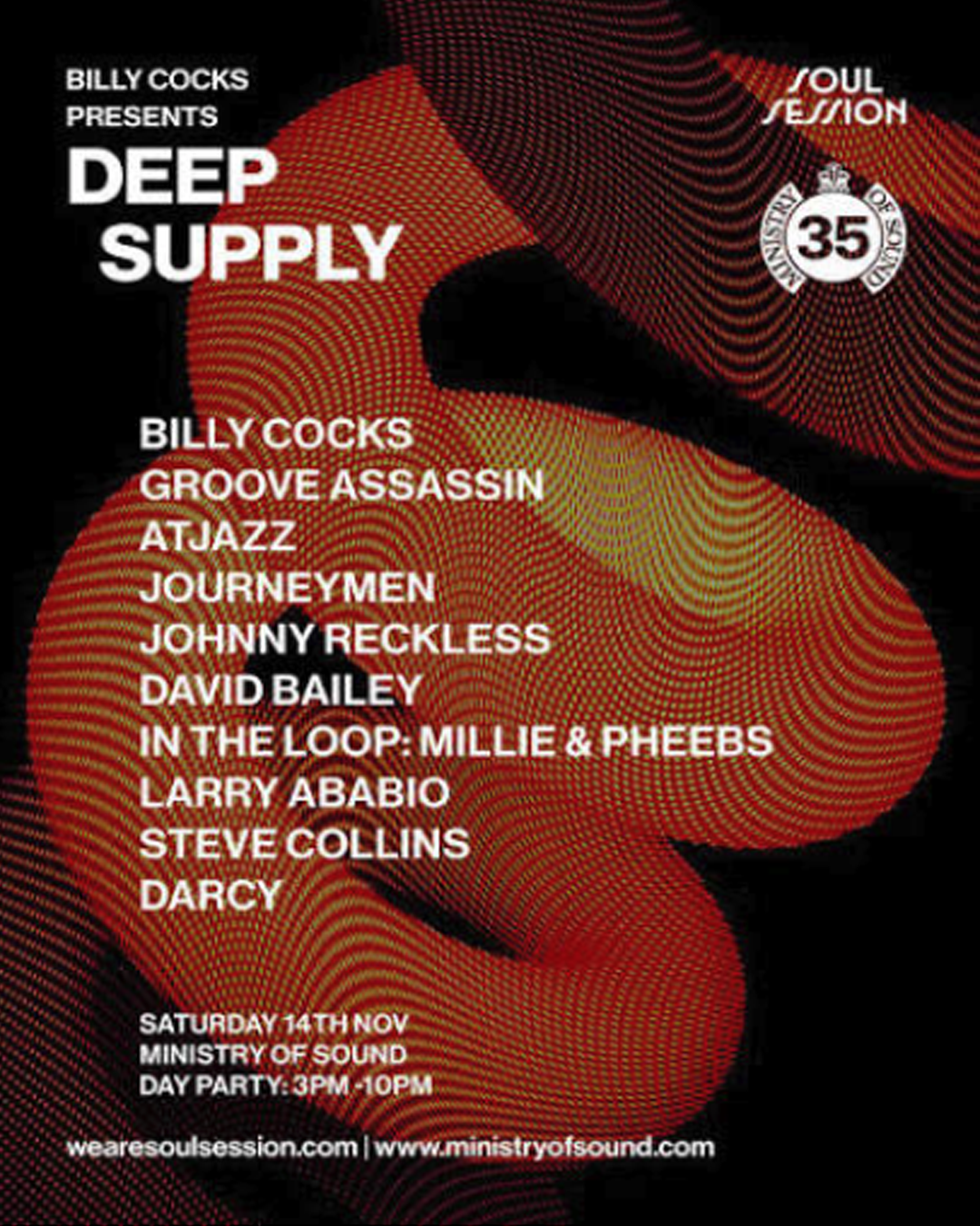 Deep Supply at Ministry of Sound on Saturday 14 November 2026
