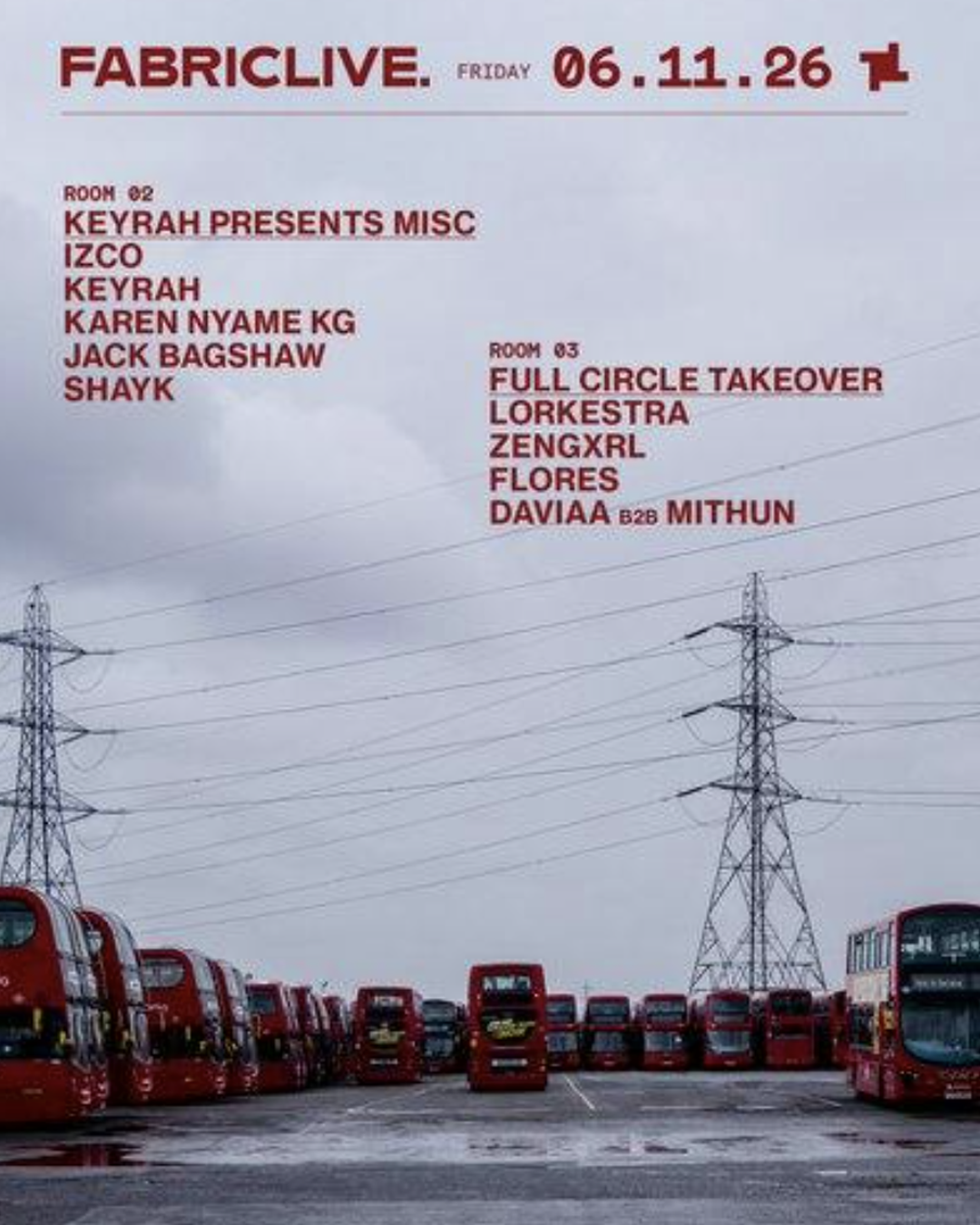 FABRICLIVE: Keyrah B2B Izco, Karen Nyame KG, Zengxrl and Lorkestra at fabric London on Friday 6 November 2026