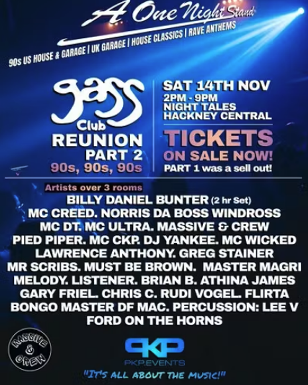 Gass Club Reunion Part 2 at Night Tales on Saturday 14 November 2026