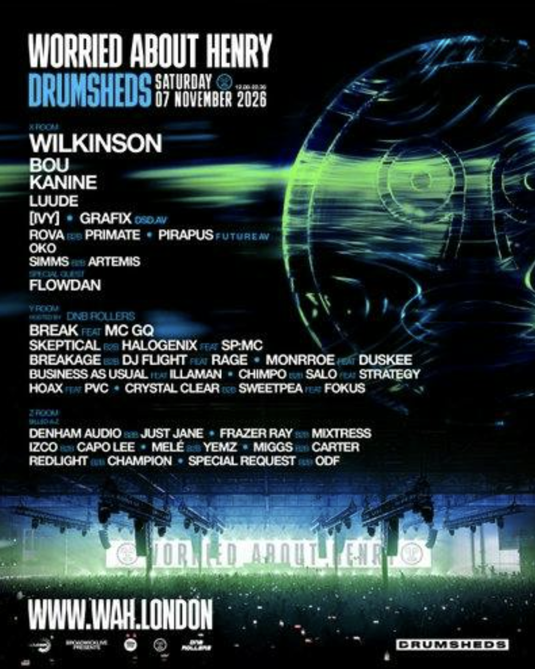 WAH Drumsheds 2026 with Wilkinson at Drumsheds London on Saturday 7 November 2026