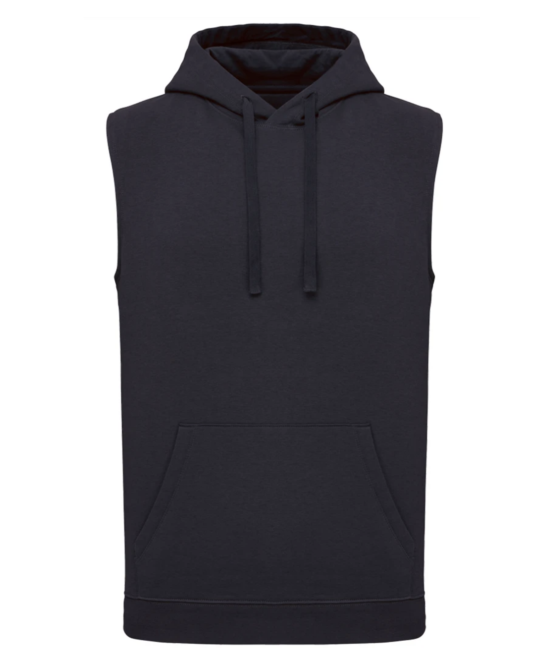 Navy PA393 sleeveless hoodie front